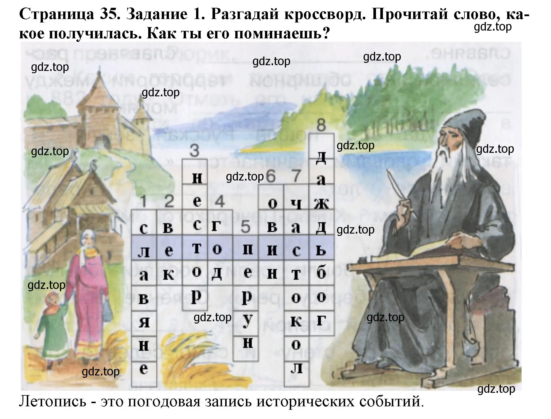 Решение номер 1 (страница 35) гдз по окружающему миру 4 класс Саплина, Саплин, рабочая тетрадь