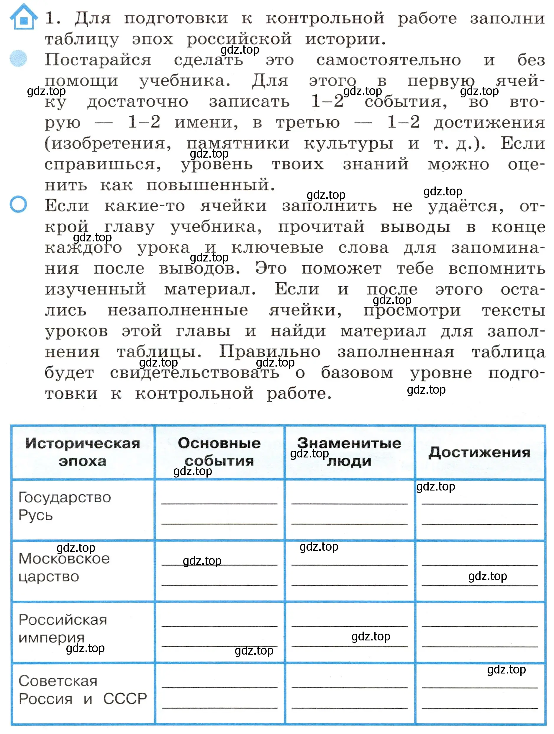 Условие номер 1 (страница 42) гдз по окружающему миру 4 класс Вахрушев, Зорин, рабочая тетрадь 2 часть