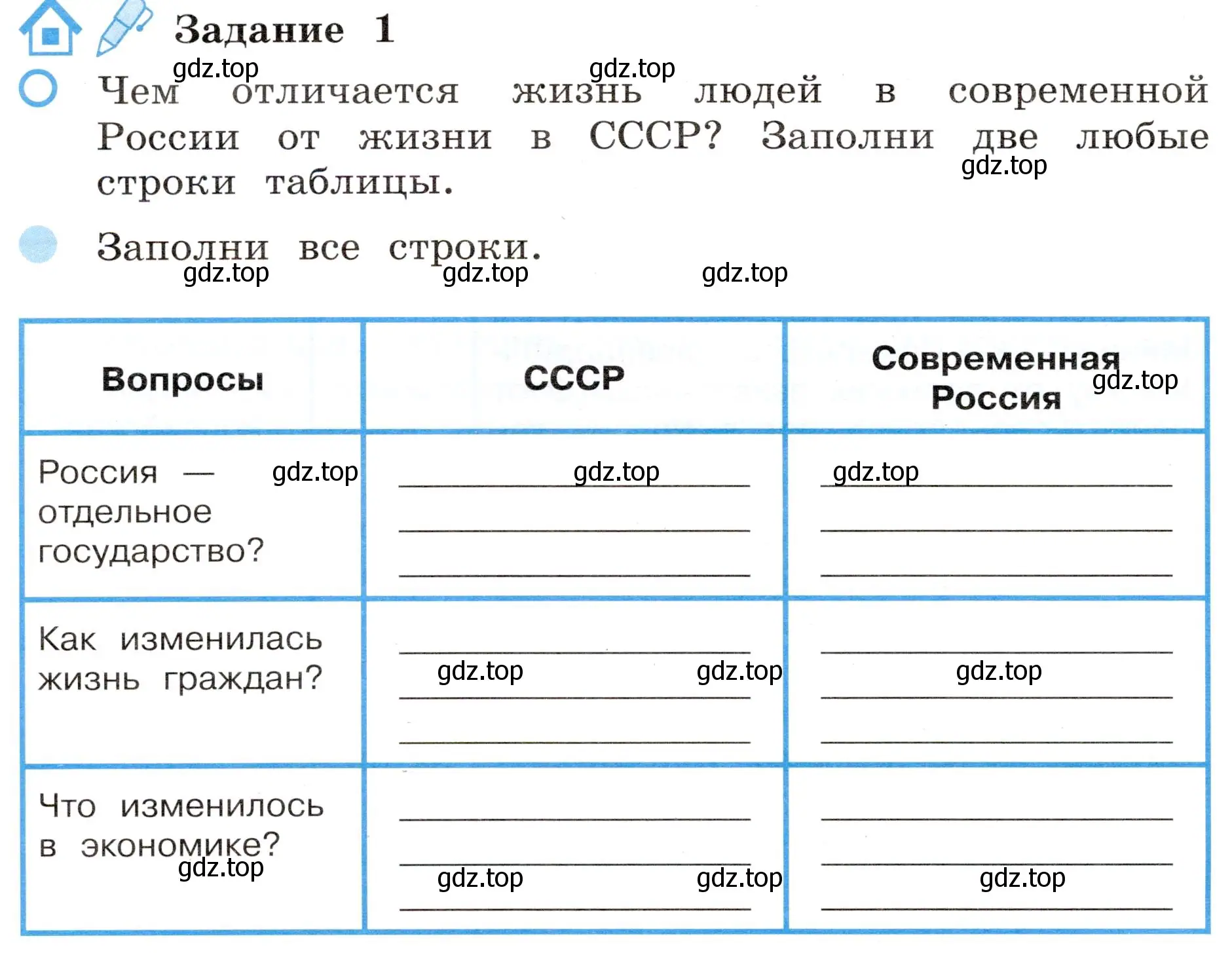 Условие номер 1 (страница 44) гдз по окружающему миру 4 класс Вахрушев, Зорин, рабочая тетрадь 2 часть