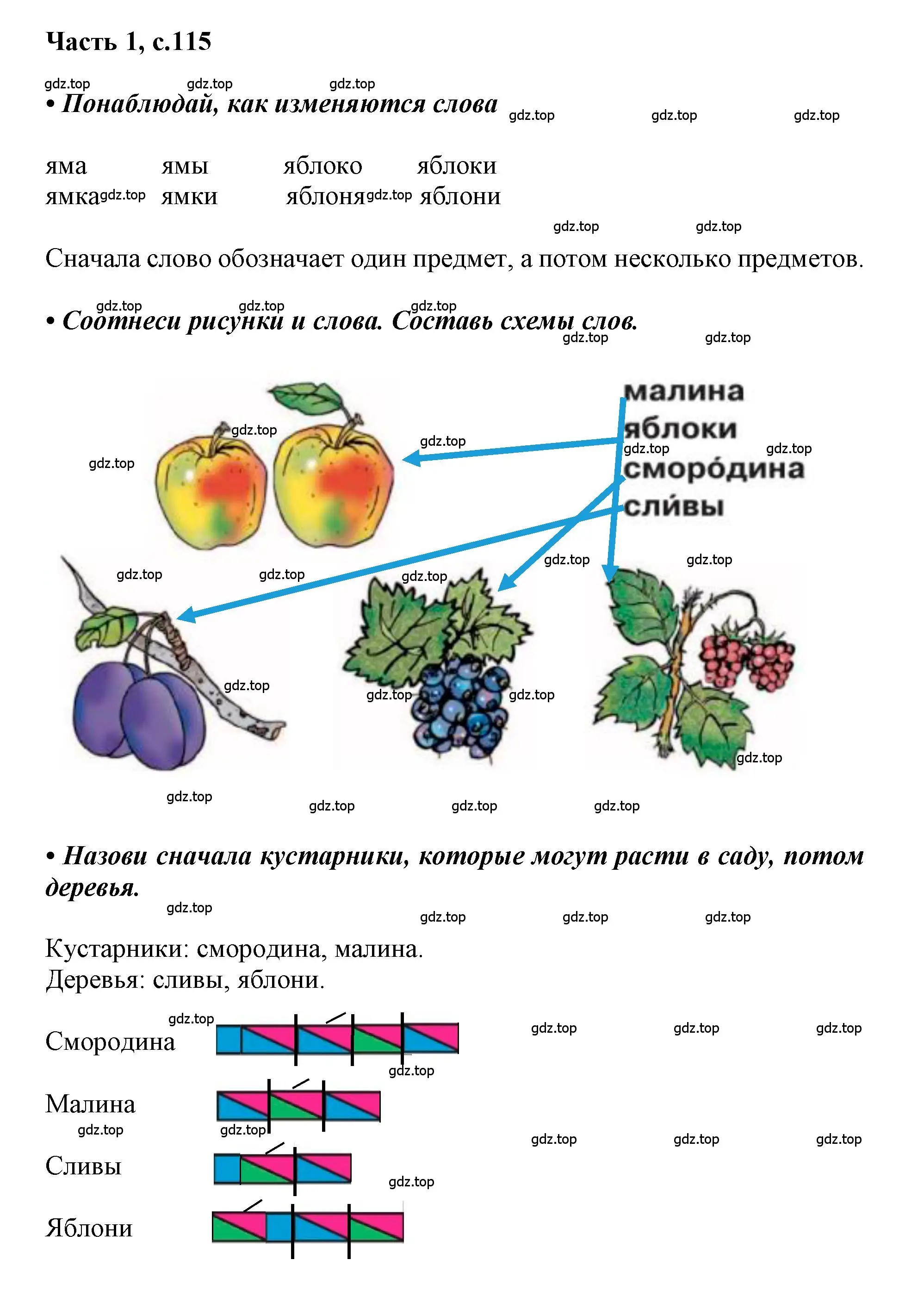 Решение  115 (страница 115) гдз по русскому языку 1 класс Горецкий, Кирюшкин, учебник 1 часть