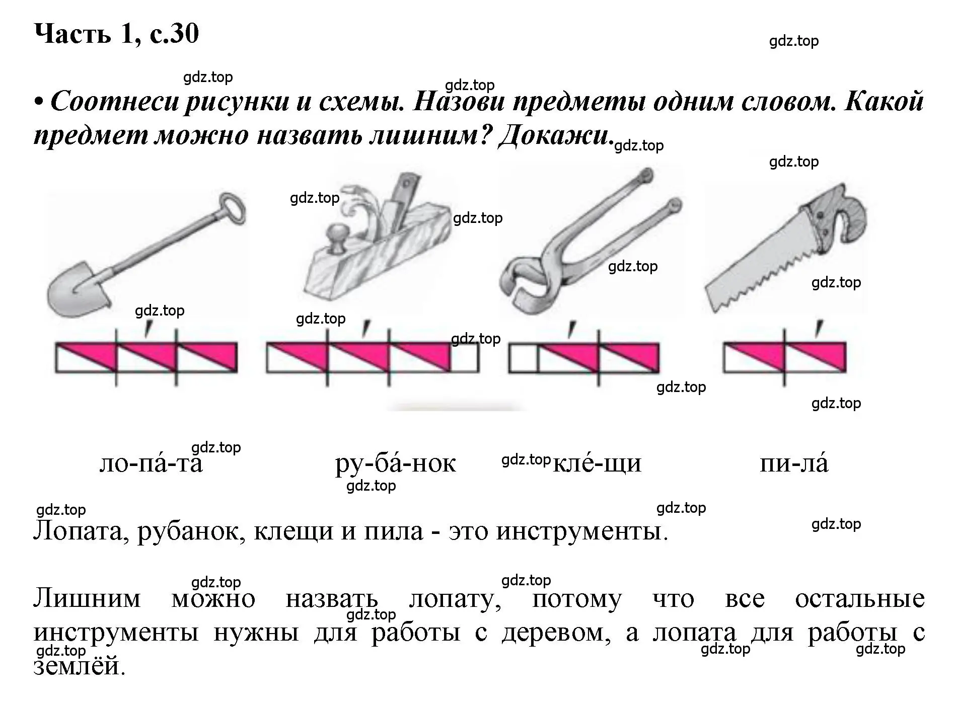 Решение  30 (страница 30) гдз по русскому языку 1 класс Горецкий, Кирюшкин, учебник 1 часть