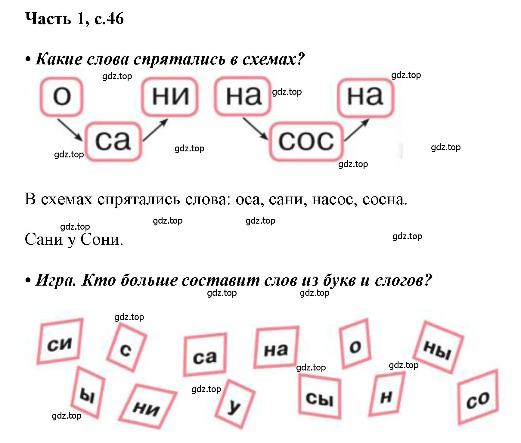 Решение  46 (страница 46) гдз по русскому языку 1 класс Горецкий, Кирюшкин, учебник 1 часть