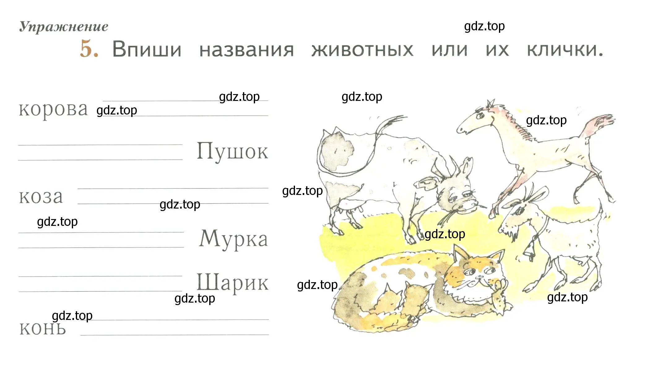 Условие номер 5 (страница 38) гдз по русскому языку 1 класс Иванов, Евдокимова, рабочая тетрадь 1 часть