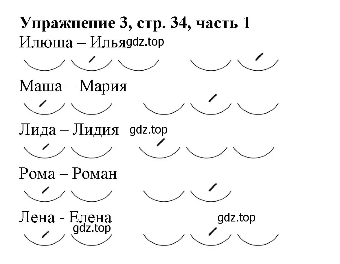 Решение номер 3 (страница 34) гдз по русскому языку 1 класс Иванов, Евдокимова, рабочая тетрадь 1 часть