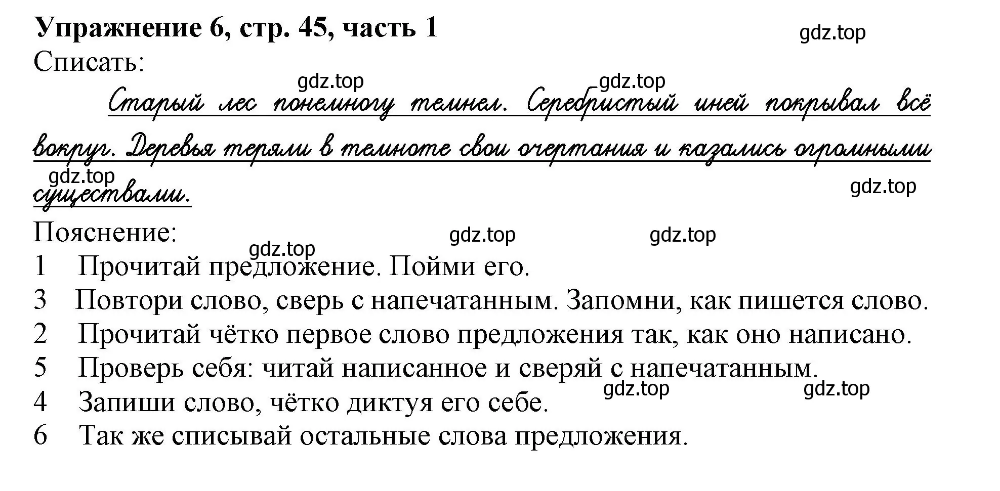 Решение номер 6 (страница 45) гдз по русскому языку 1 класс Иванов, Евдокимова, рабочая тетрадь 1 часть