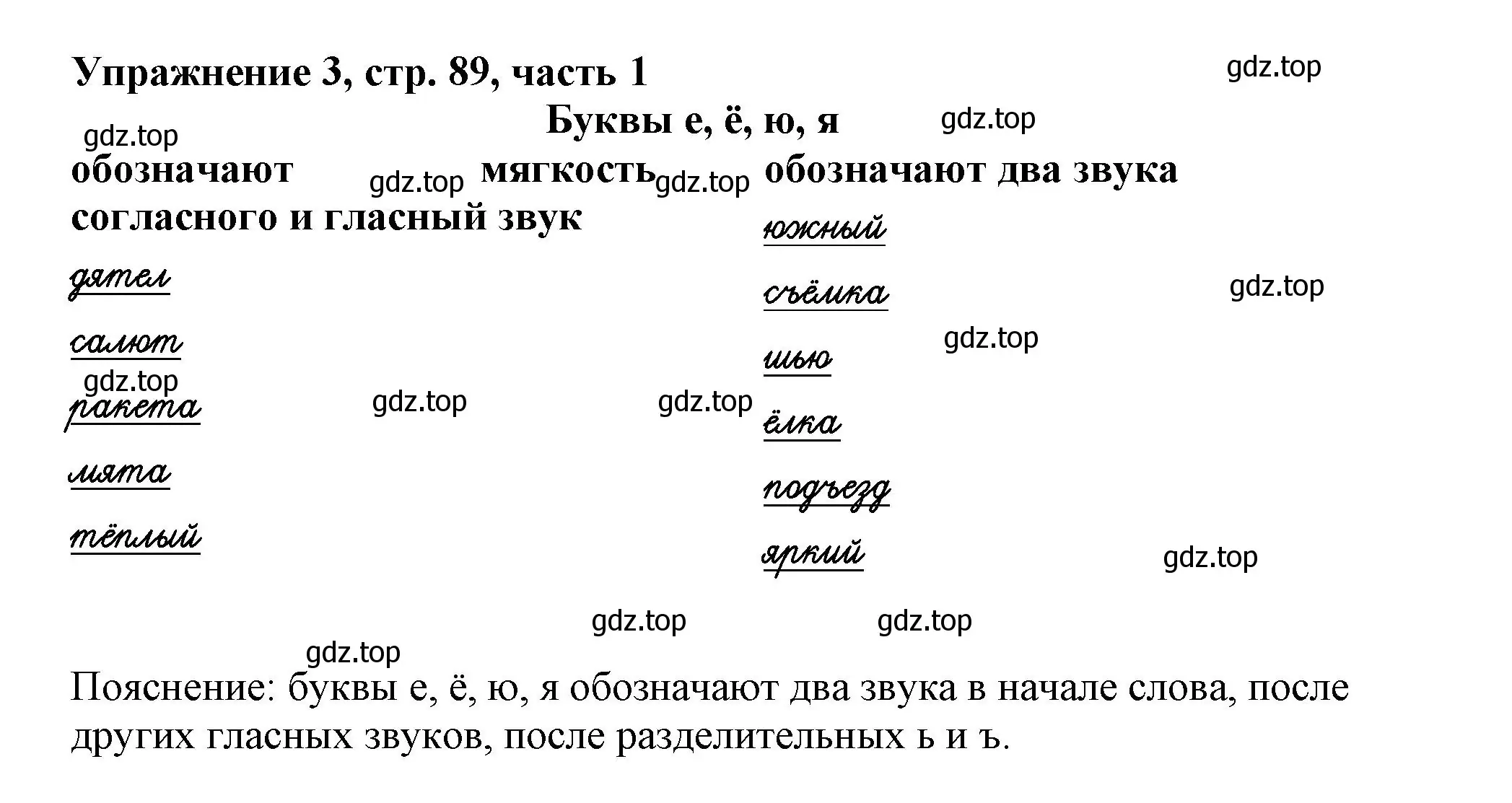 Решение номер 3 (страница 89) гдз по русскому языку 1 класс Иванов, Евдокимова, рабочая тетрадь 1 часть