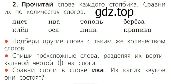 Условие номер 2 (страница 32) гдз по русскому языку 1 класс Канакина, Горецкий, учебник