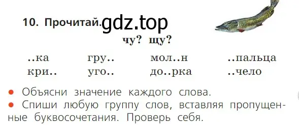 Условие номер 10 (страница 119) гдз по русскому языку 1 класс Канакина, Горецкий, учебник