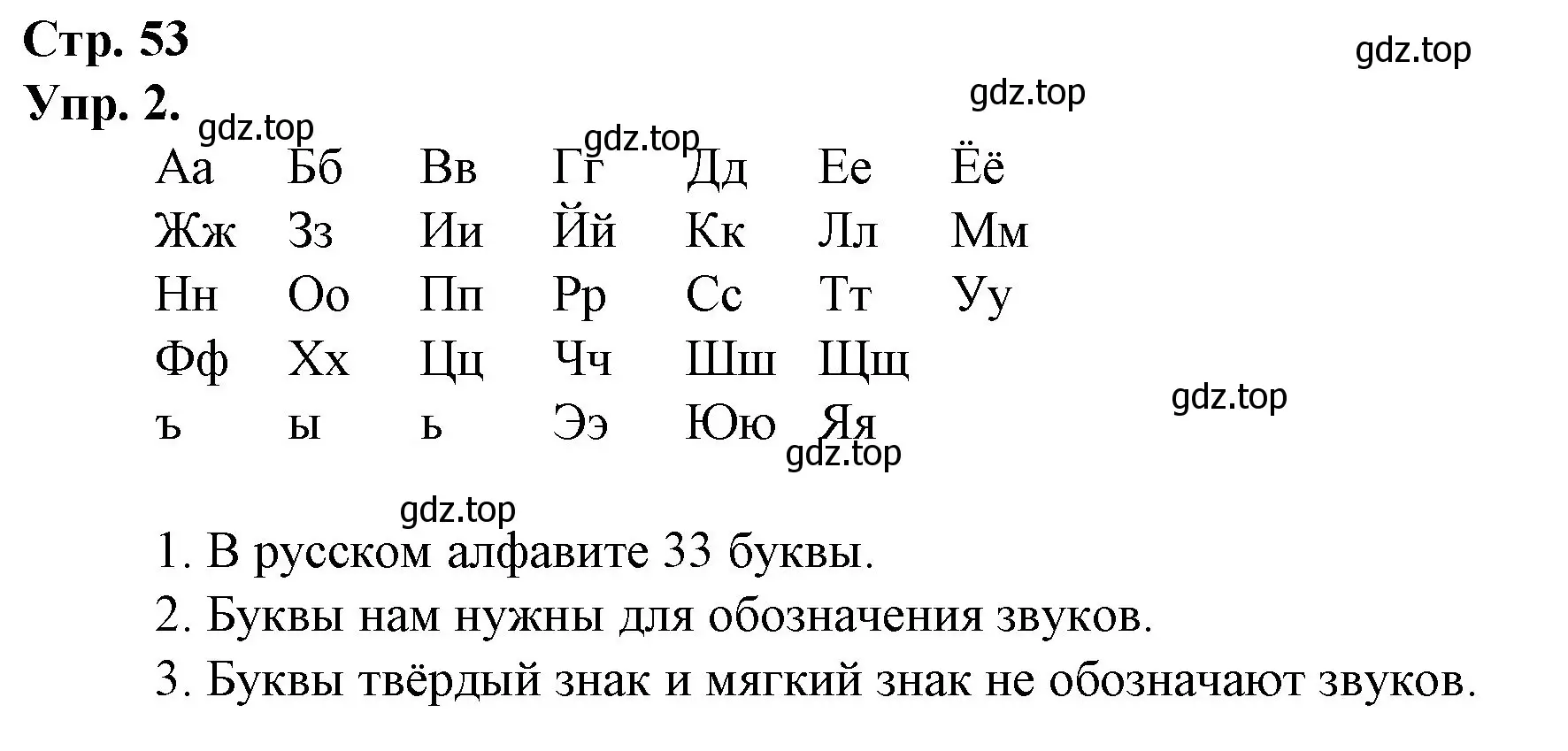 Решение номер 2 (страница 53) гдз по русскому языку 1 класс Канакина, Горецкий, учебник