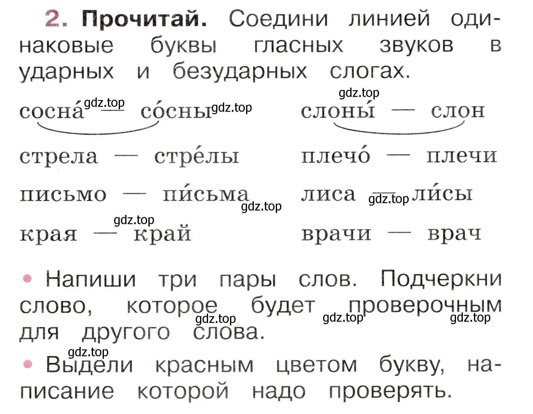 Условие номер 2 (страница 33) гдз по русскому языку 1 класс Канакина, рабочая тетрадь