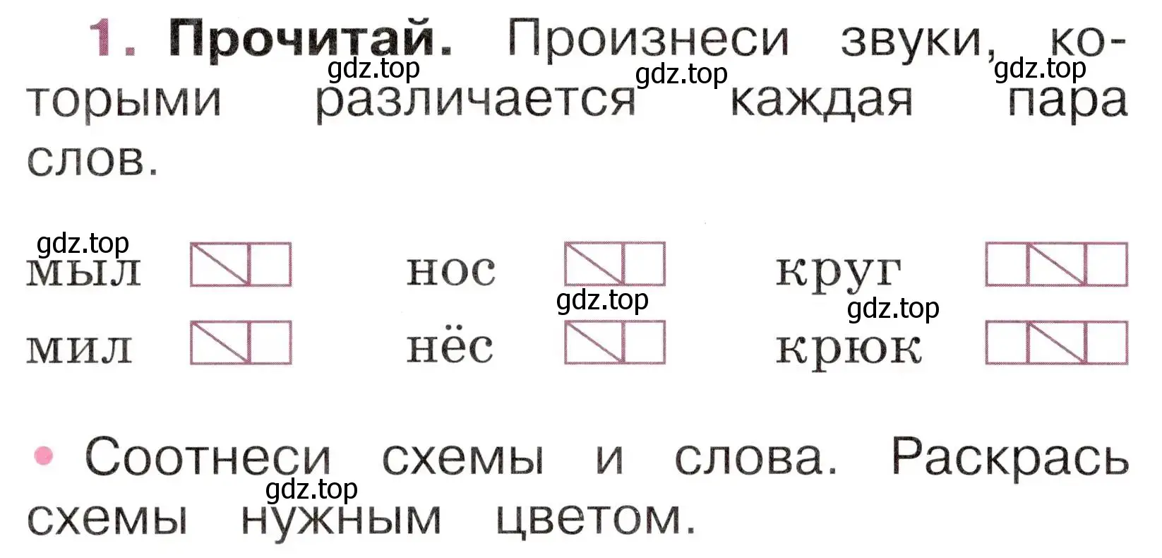 Условие номер 1 (страница 42) гдз по русскому языку 1 класс Канакина, рабочая тетрадь