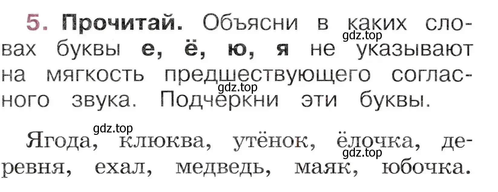 Условие номер 5 (страница 44) гдз по русскому языку 1 класс Канакина, рабочая тетрадь