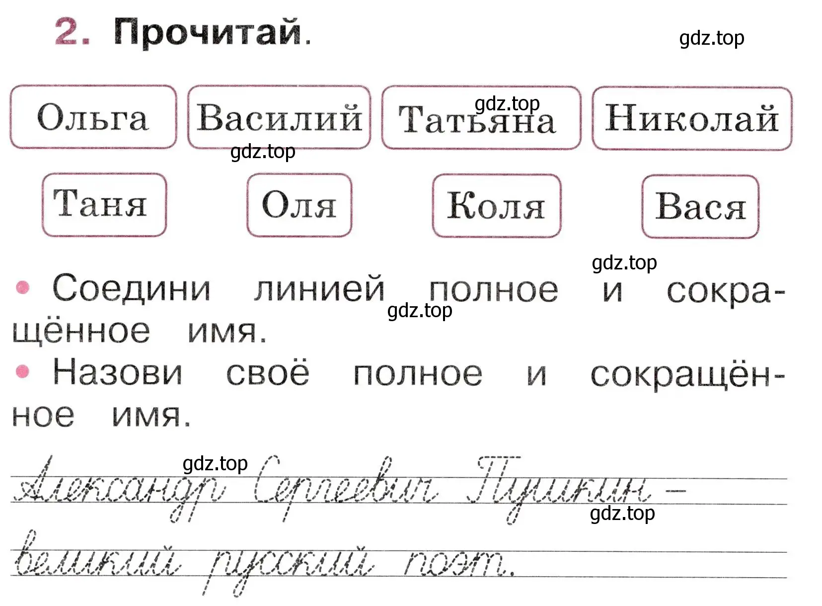 Условие номер 2 (страница 60) гдз по русскому языку 1 класс Канакина, рабочая тетрадь