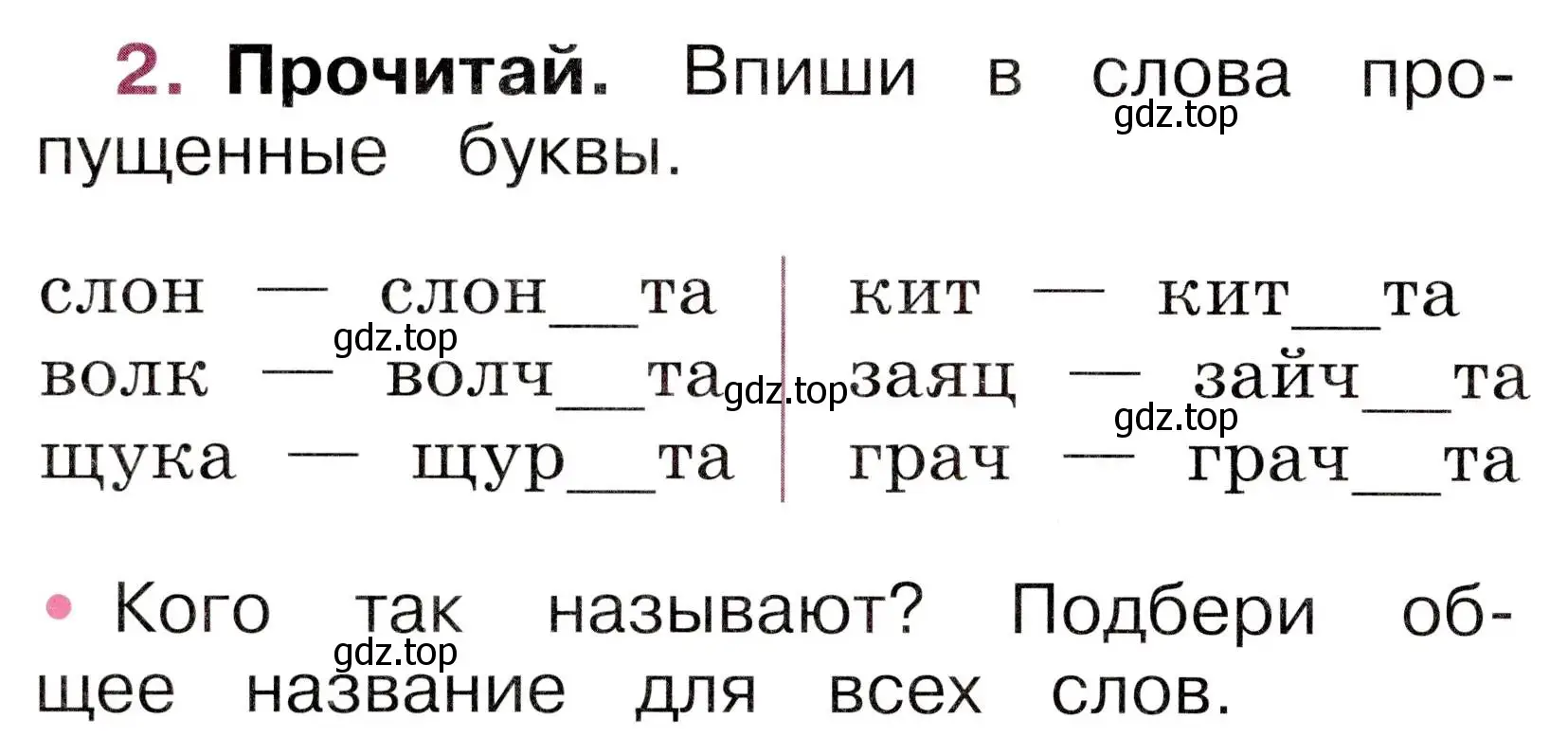 Условие номер 2 (страница 62) гдз по русскому языку 1 класс Канакина, рабочая тетрадь