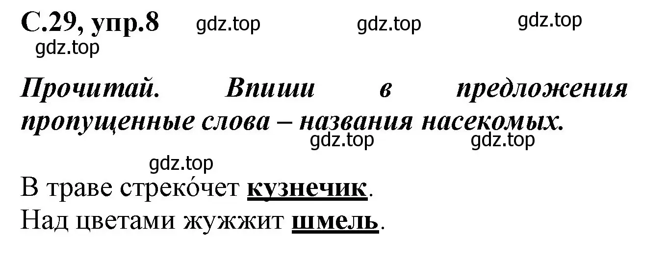 Решение номер 8 (страница 29) гдз по русскому языку 1 класс Канакина, рабочая тетрадь