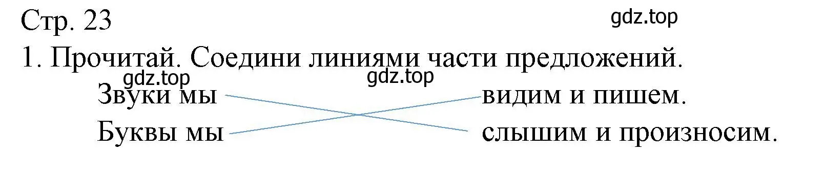 Решение номер 1 (страница 23) гдз по русскому языку 1 класс Канакина, тетрадь учебных достижений