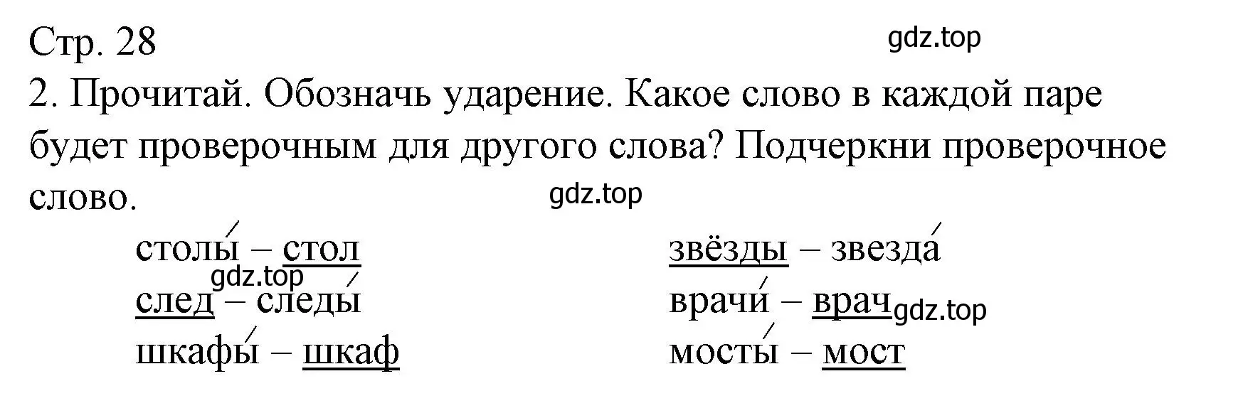 Решение номер 2 (страница 28) гдз по русскому языку 1 класс Канакина, тетрадь учебных достижений