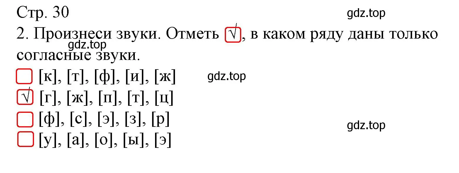 Решение номер 2 (страница 30) гдз по русскому языку 1 класс Канакина, тетрадь учебных достижений