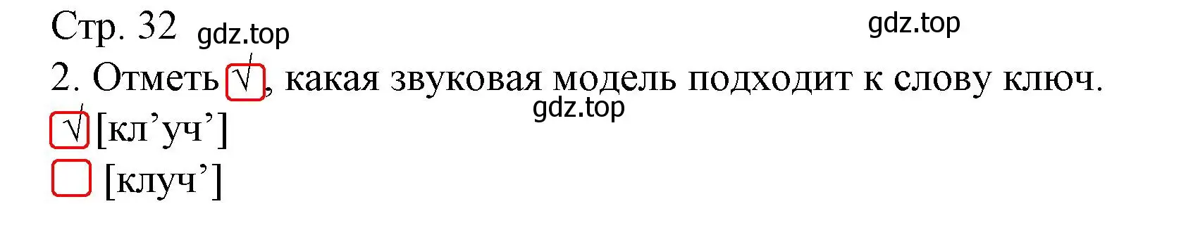 Решение номер 2 (страница 32) гдз по русскому языку 1 класс Канакина, тетрадь учебных достижений