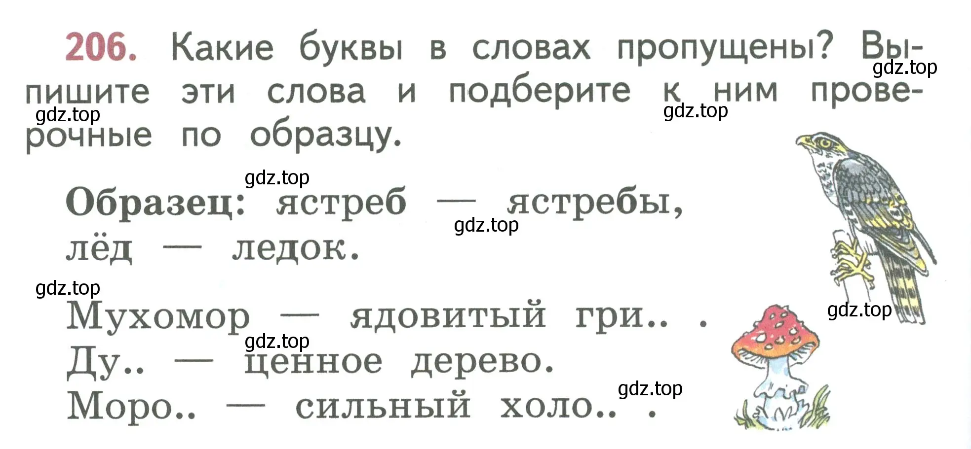 Условие номер 206 (страница 106) гдз по русскому языку 1 класс Климанова, Макеева, учебник