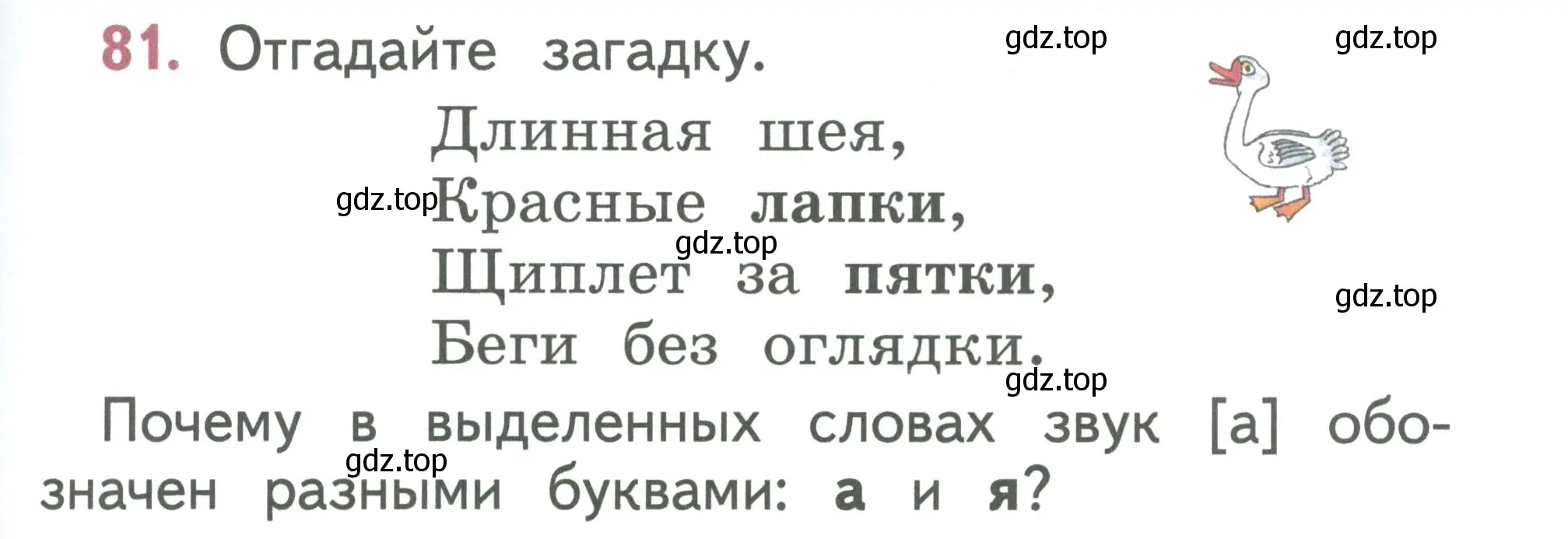Условие номер 81 (страница 49) гдз по русскому языку 1 класс Климанова, Макеева, учебник
