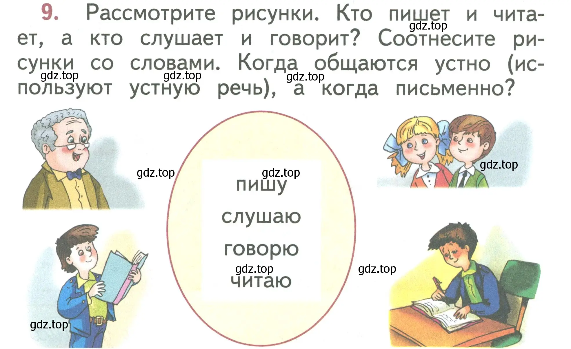 Условие номер 9 (страница 10) гдз по русскому языку 1 класс Климанова, Макеева, учебник