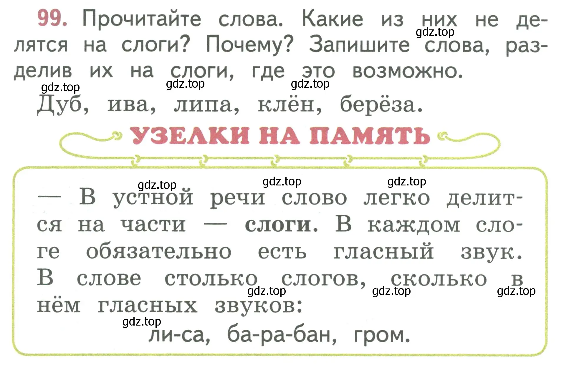 Условие номер 99 (страница 57) гдз по русскому языку 1 класс Климанова, Макеева, учебник