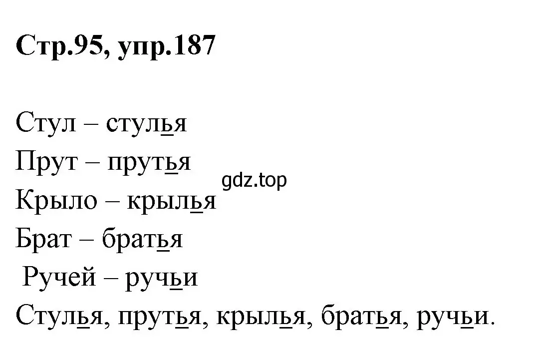 Решение номер 187 (страница 95) гдз по русскому языку 1 класс Климанова, Макеева, учебник