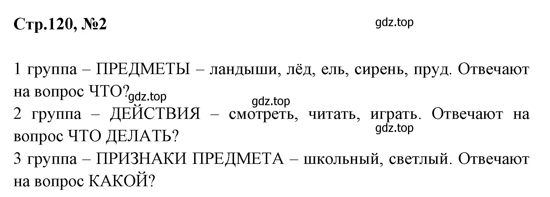 Решение номер 2 (страница 120) гдз по русскому языку 1 класс Климанова, Макеева, учебник