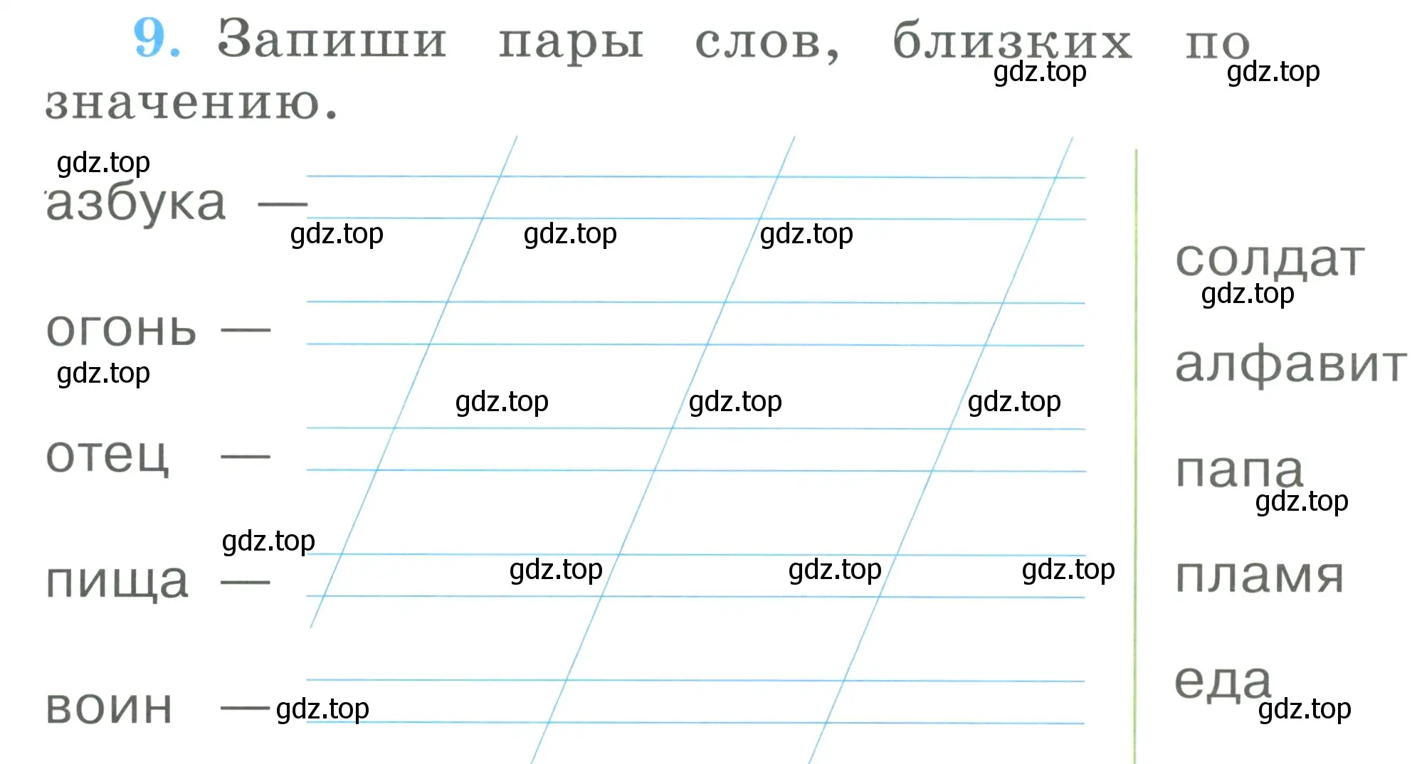 Условие номер 9 (страница 11) гдз по русскому языку 1 класс Климанова, Бабушкина, рабочая тетрадь