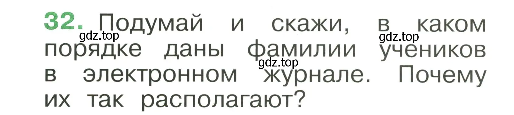 Условие номер 32 (страница 26) гдз по русскому языку 1 класс Рамзаева, Савинкина, рабочая тетрадь