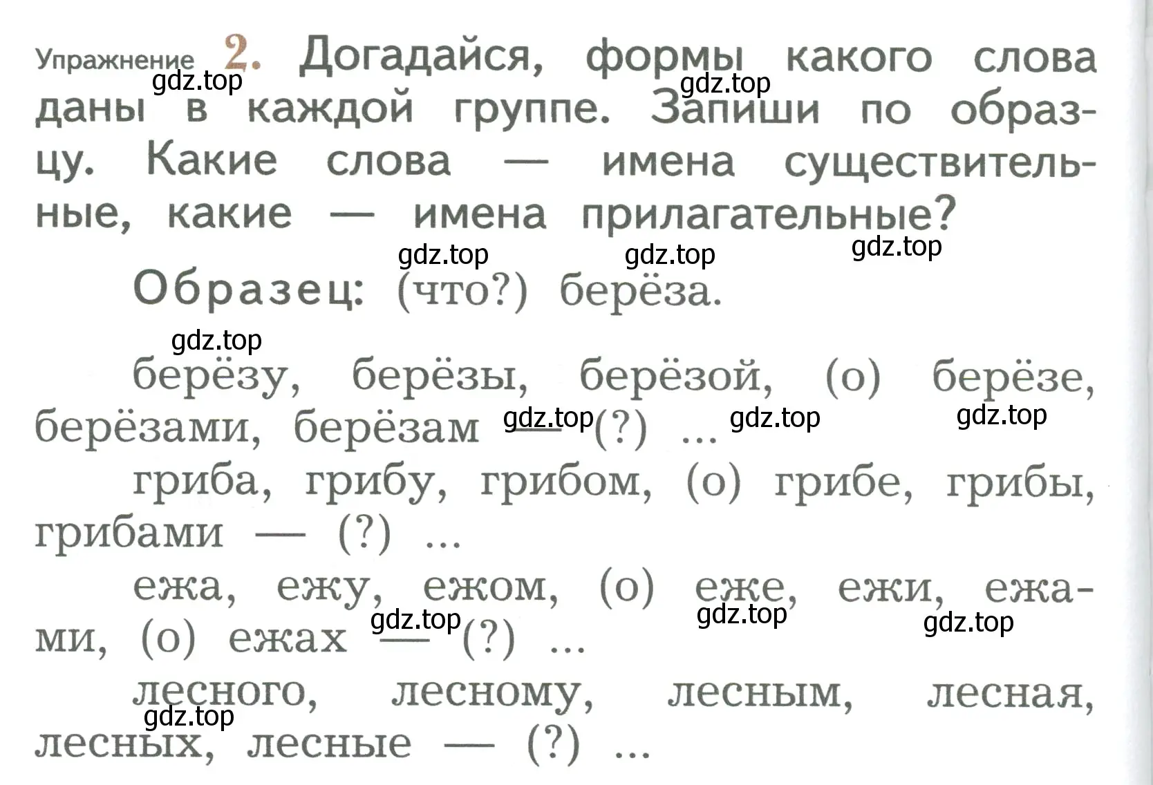 Условие номер 2 (страница 62) гдз по русскому языку 2 класс Иванов, Евдокимова, учебник 1 часть