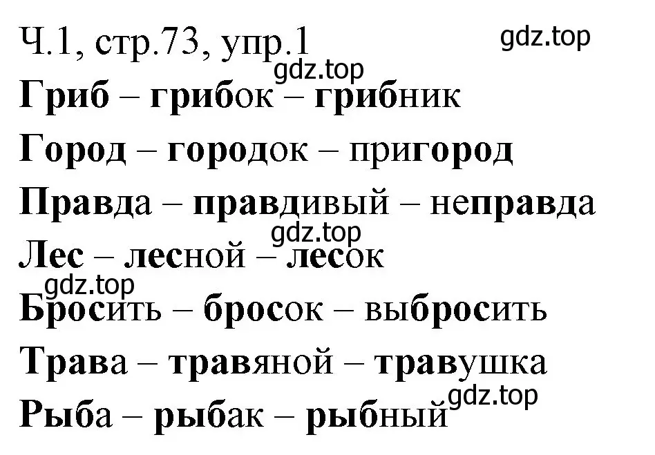 Решение номер 1 (страница 73) гдз по русскому языку 2 класс Иванов, Евдокимова, учебник 1 часть