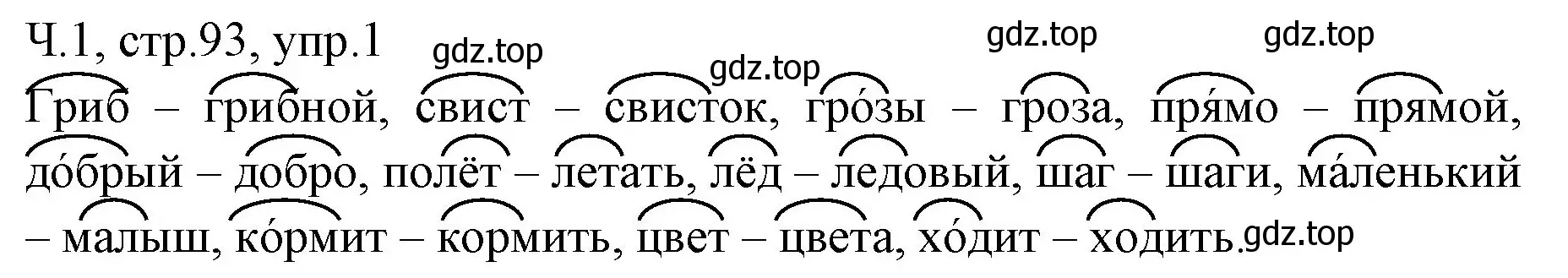 Решение номер 1 (страница 93) гдз по русскому языку 2 класс Иванов, Евдокимова, учебник 1 часть