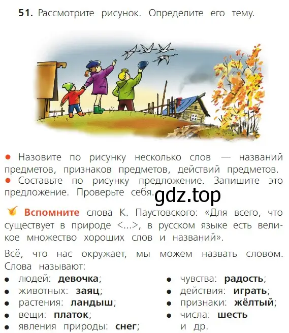 Условие номер 51 (страница 42) гдз по русскому языку 2 класс Канакина, Горецкий, учебник 1 часть