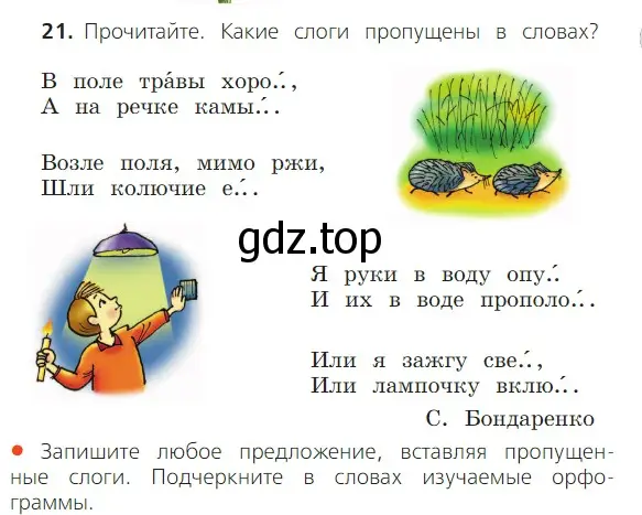 Условие номер 21 (страница 13) гдз по русскому языку 2 класс Канакина, Горецкий, учебник 2 часть