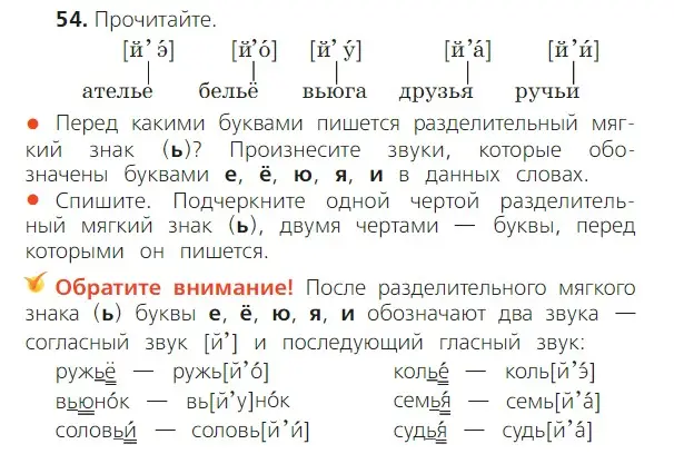 Условие номер 54 (страница 32) гдз по русскому языку 2 класс Канакина, Горецкий, учебник 2 часть