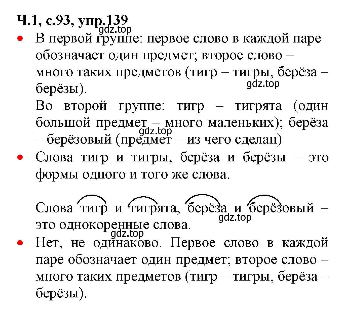 Решение номер 139 (страница 93) гдз по русскому языку 2 класс Канакина, Горецкий, учебник 1 часть