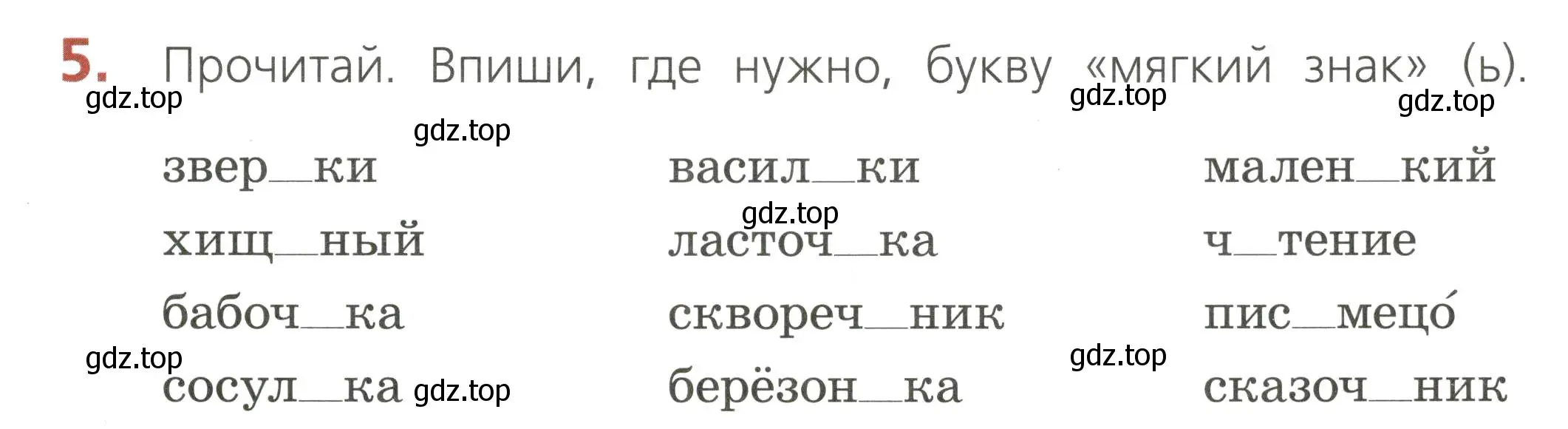 Условие номер 5 (страница 43) гдз по русскому языку 2 класс Канакина, тетрадь учебных достижений