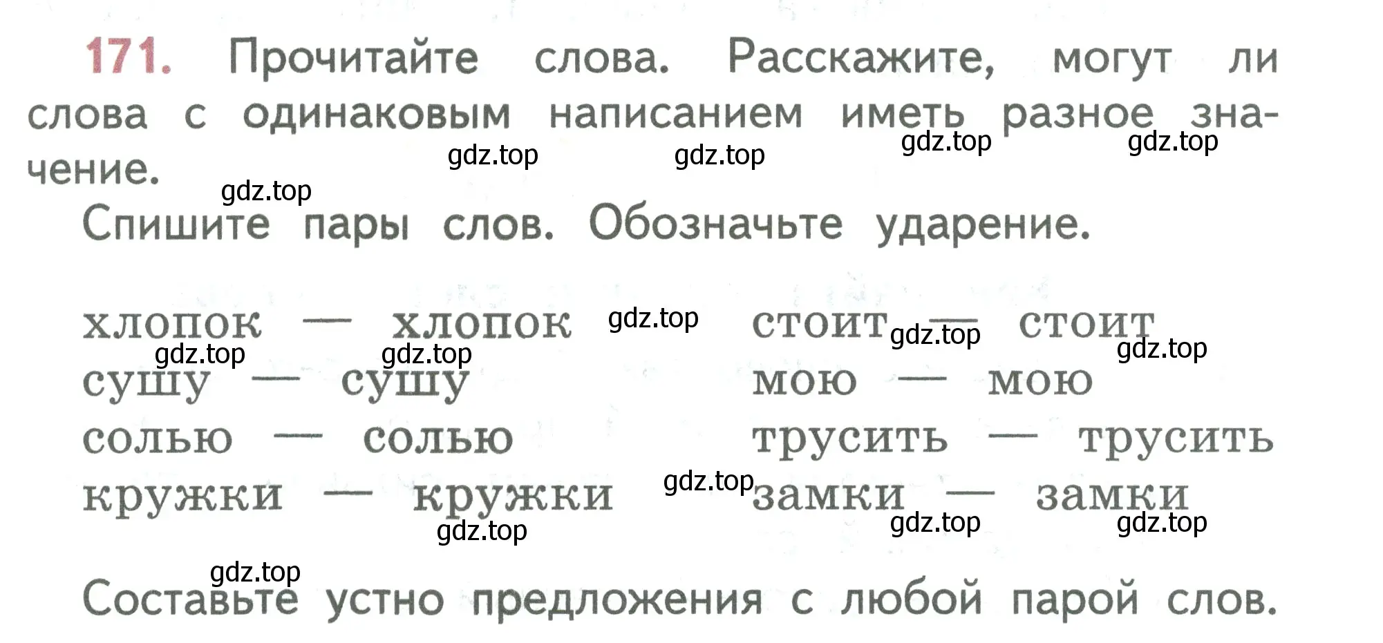 Условие номер 171 (страница 93) гдз по русскому языку 2 класс Климанова, Бабушкина, учебник 1 часть