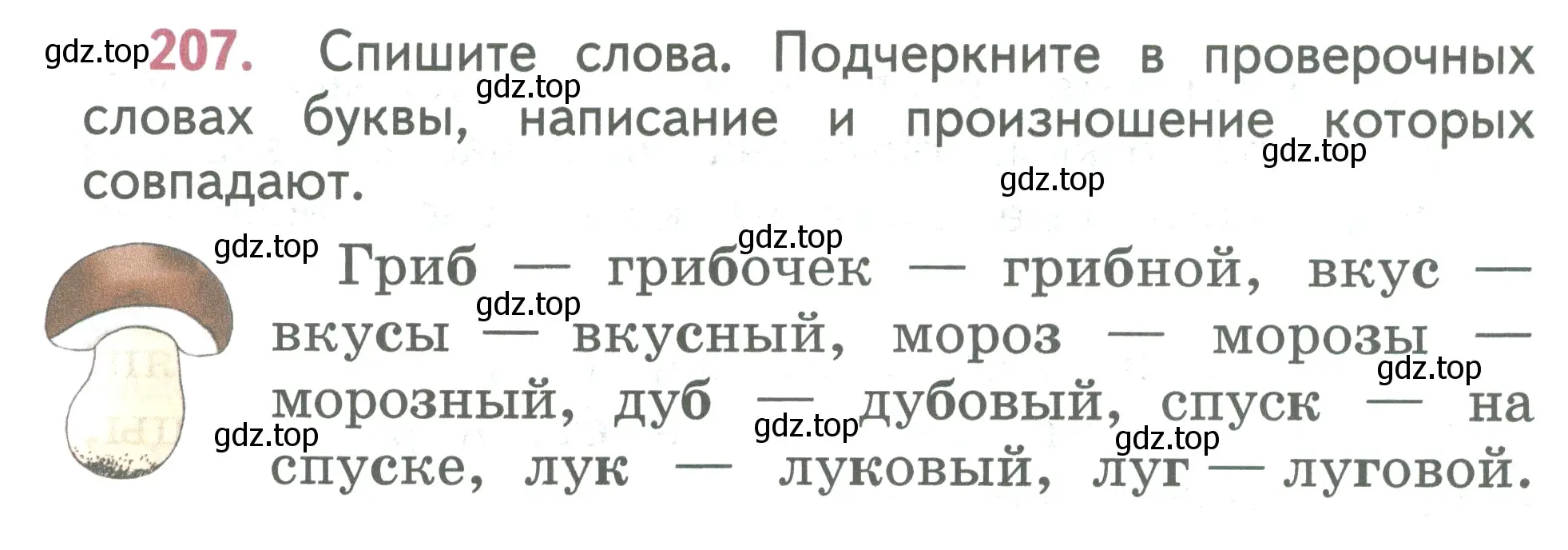 Условие номер 207 (страница 112) гдз по русскому языку 2 класс Климанова, Бабушкина, учебник 1 часть