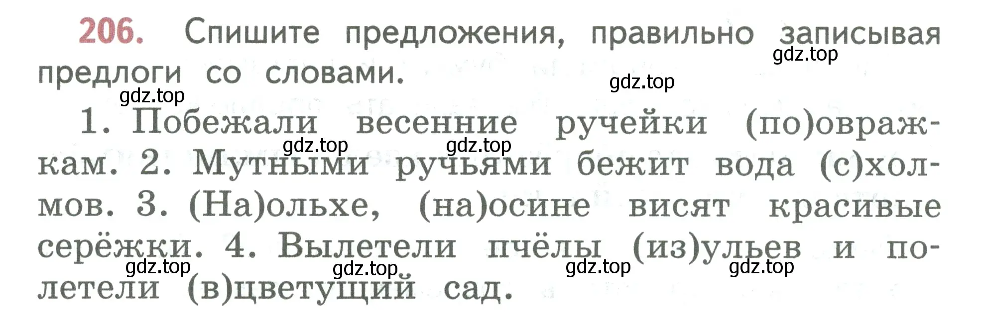 Условие номер 206 (страница 116) гдз по русскому языку 2 класс Климанова, Бабушкина, учебник 2 часть