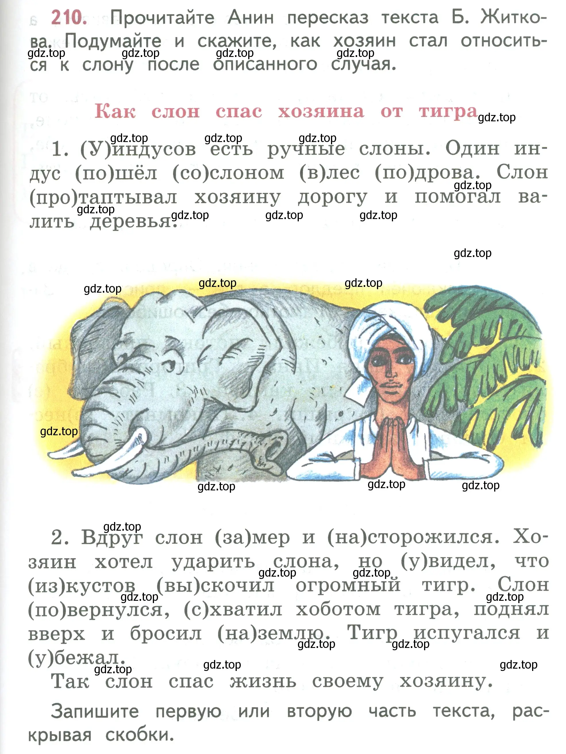 Условие номер 210 (страница 119) гдз по русскому языку 2 класс Климанова, Бабушкина, учебник 2 часть