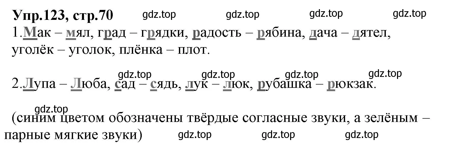 Решение номер 123 (страница 70) гдз по русскому языку 2 класс Климанова, Бабушкина, учебник 1 часть