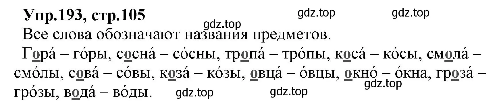 Решение номер 193 (страница 105) гдз по русскому языку 2 класс Климанова, Бабушкина, учебник 1 часть