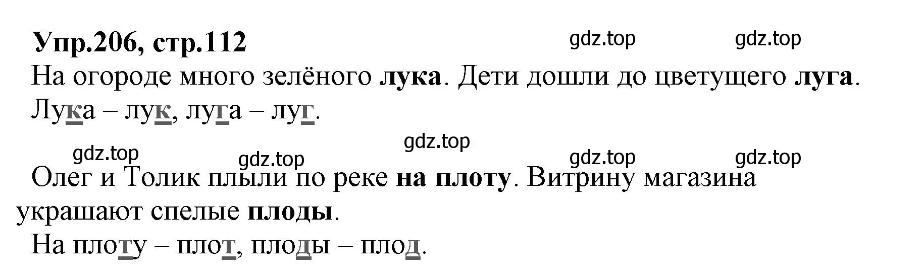 Решение номер 206 (страница 112) гдз по русскому языку 2 класс Климанова, Бабушкина, учебник 1 часть