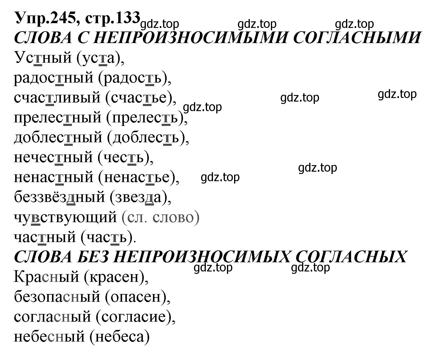 Решение номер 245 (страница 133) гдз по русскому языку 2 класс Климанова, Бабушкина, учебник 1 часть