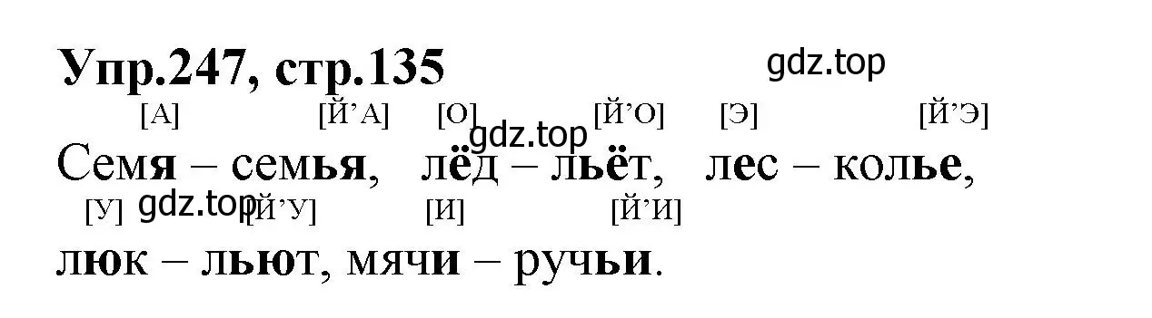 Решение номер 247 (страница 135) гдз по русскому языку 2 класс Климанова, Бабушкина, учебник 1 часть