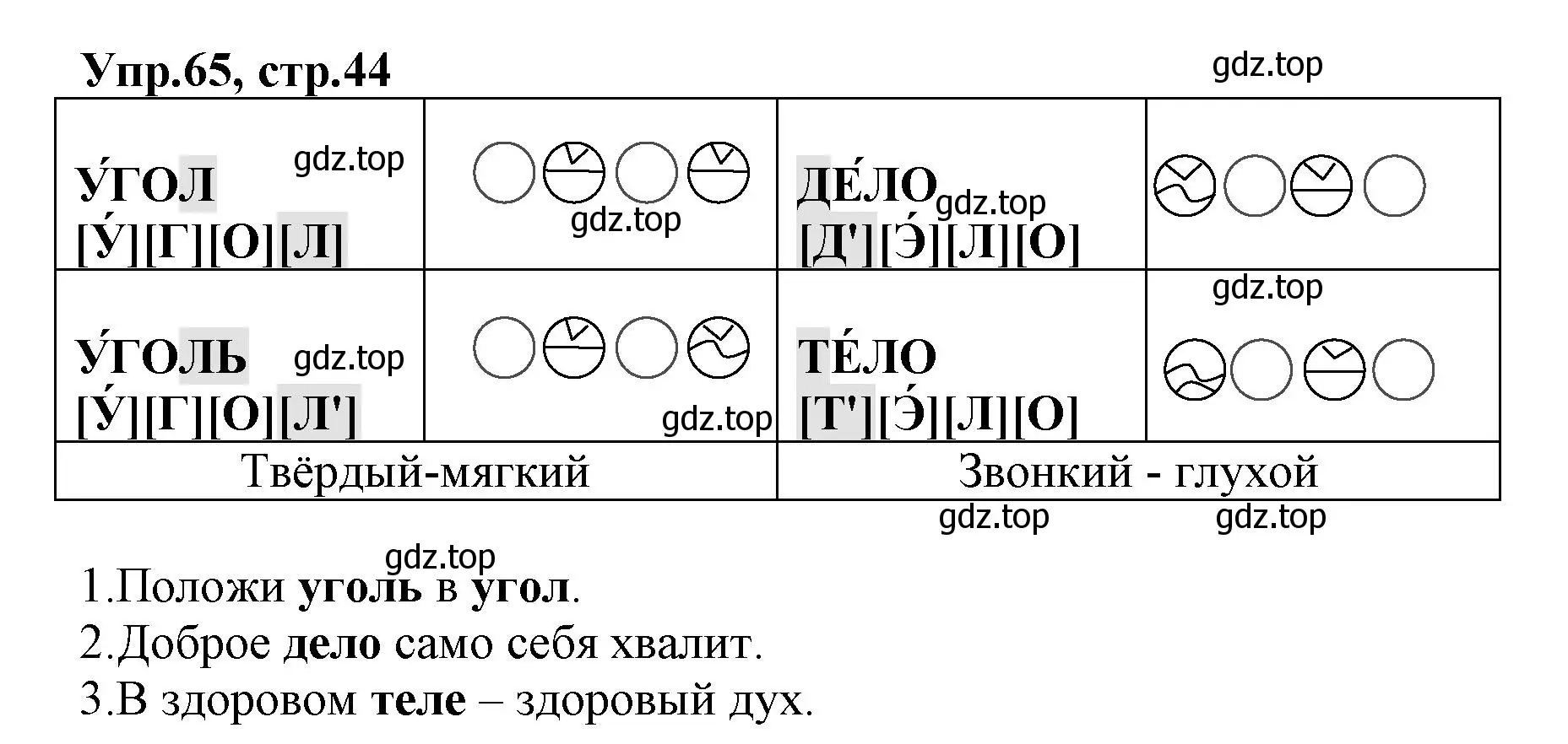 Решение номер 65 (страница 44) гдз по русскому языку 2 класс Климанова, Бабушкина, учебник 1 часть