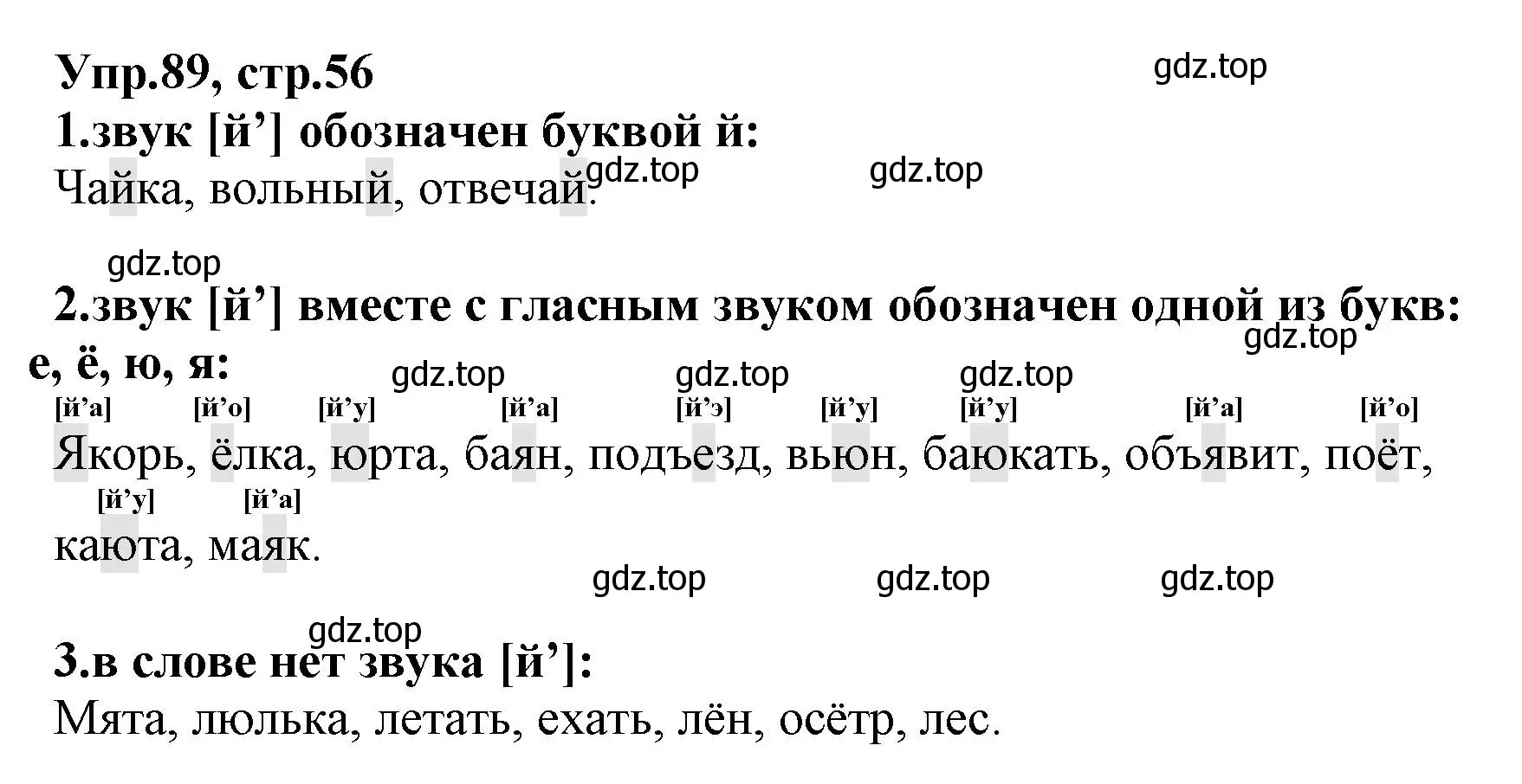 Решение номер 89 (страница 56) гдз по русскому языку 2 класс Климанова, Бабушкина, учебник 1 часть